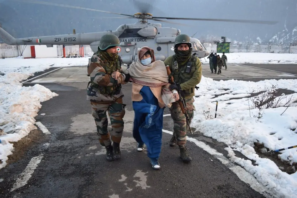 Patients airlifted from Tangdhar by Army helicopter, January 2021