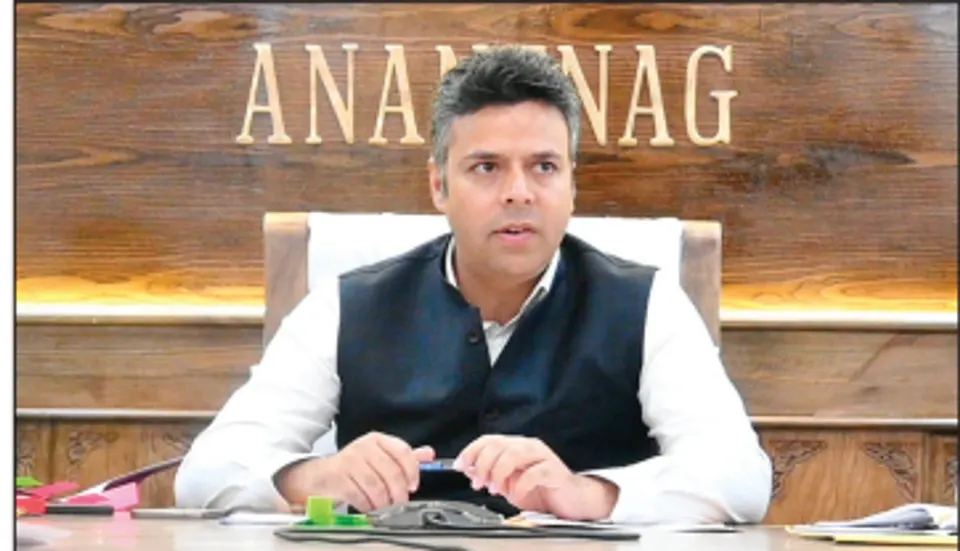 Chairing a district review at the Deputy Commissioner's office, Anantnag, September 2026